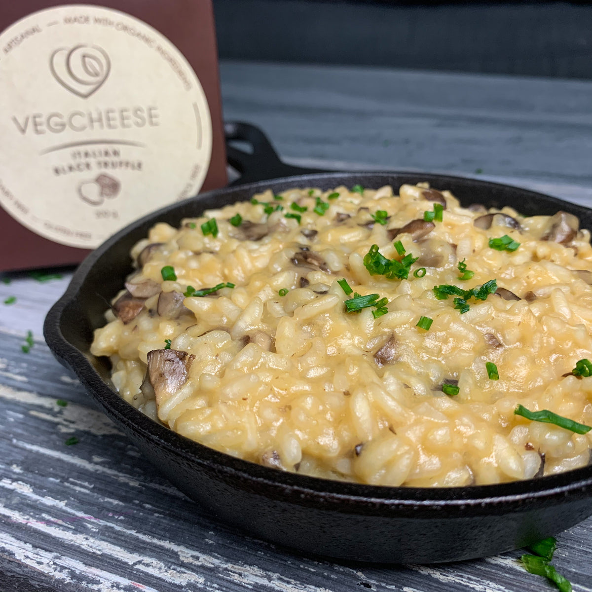Italian Black Truffle &amp; Mushroom Risotto
&ndash; VEGCHEESE