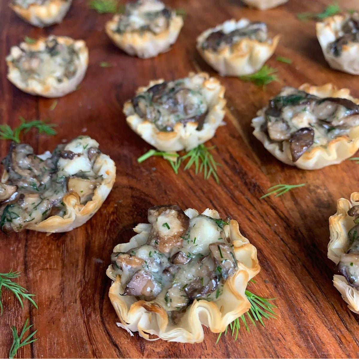 Mushroom-Stuffed Phyllo Cups